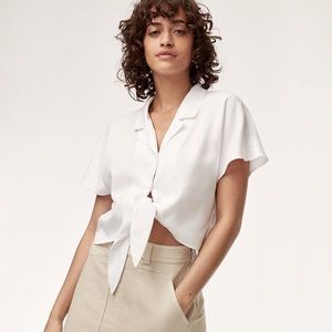 Wilfred Free Tie Front Blouse in Oak